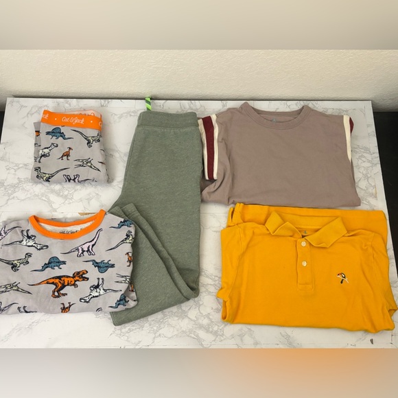 Crewcuts Other - CREWCUTS Cat & Jack Tops And Bottoms Boys M 8-9 Lot Of 5 Shirt Sweatpants​